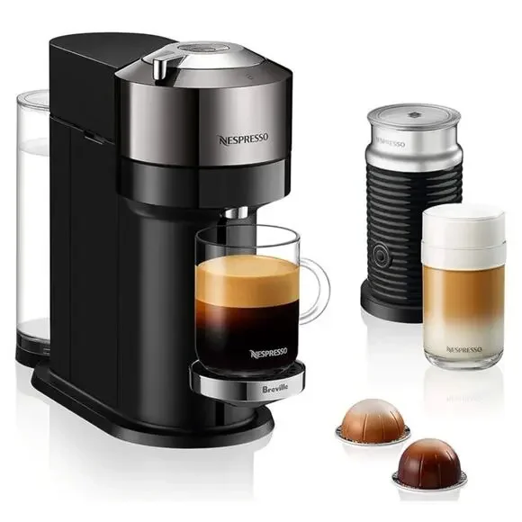 Nespresso Vertuo Next Premium Espresso Machine Bundle Drk Chrome Bluetooth New